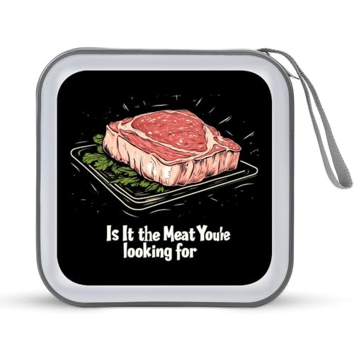Is It Meat Youre Looking for CD Case Portable DVD Holder Storage Organizer for Home Travel