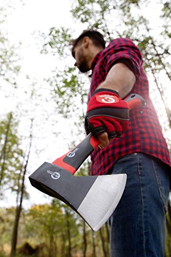 Intertool 15-Inch Hatchet, Small Camping Axe, Wood Chopping Ax, 1.8 Lb / 800 G, Shock Absorbing Fiberglass Anti-Slip Handle Ht-0262 #TOP6