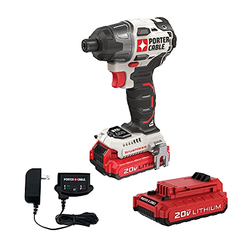 PORTER-CABLE 20V MAX Impact Driver, 1/4 Inch, 2,700 RPM, Battery and Charger Included (PCCK647LB) #1