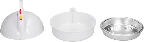 Miniatura 8 de Olla rápida para huevos, olla eléctrica para huevos con capacidad para 4 huevos, olla de huevos duros con apagado automático, escalfadora eléctrica