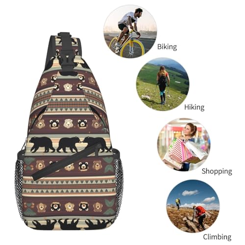 Mochila cruzada MyPiky con estampado de oso miniatura 6
