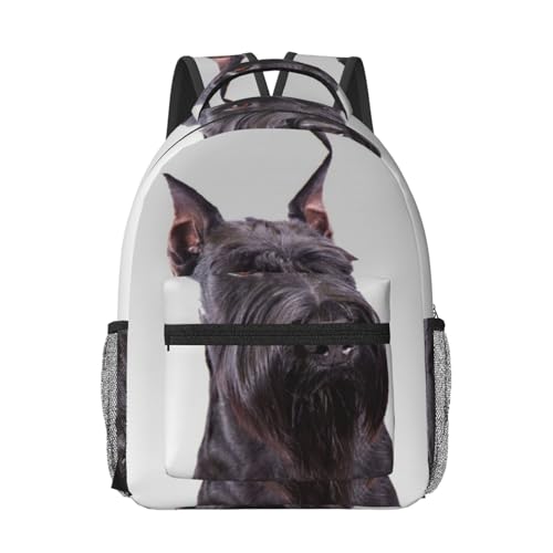 Sac à dos scolaire Schnauzer résistant à l'eau pour les sorties