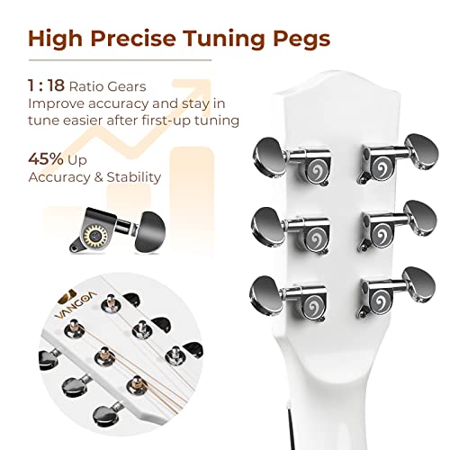Vangoa Guitare Acoustique 4/4 Guitare Folk Country Pan coupé 41 Pouces pour Adulte Débutants Intermédiaire avec Guitare… - Les Beatles, Paul McCartney, John Lennon, RIngo Starr, George Harrison Vangoa Guitare Acoustique 4/4 Guitare Folk Country Pan coupé 41 Pouces pour Adulte Débutants Intermédiaire avec Guitare… – Image 6