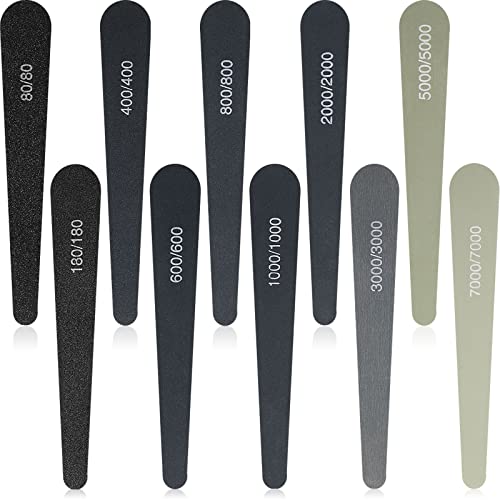 Honoson 10 Pcs Sanding Sticks Buffing Sanding Sticks for