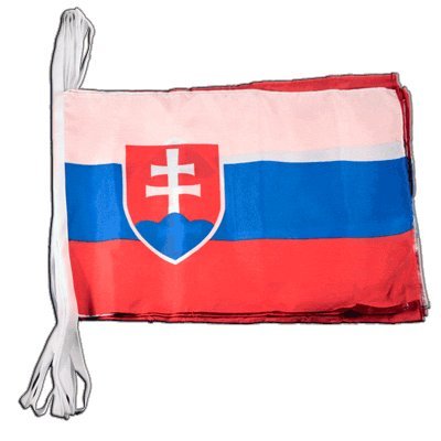 Guirlande Slovaquie 8,9 m grand format drapeau slovaque pour fête nationale