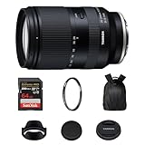 Tamron 28-200mm f/2.8-5.6 Di III RXD Lens (Sony E) with Wide-to-Tele Zoom & f/2.8 Aperture, 64GB Extreme PRO SDXC Card with 200MB/s Read Speed, Tiffen 67mm UV Filter & Camera Backpack Bundle Kit