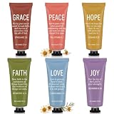 Landhoow 12 Pcs Morandi Christian Hand Cream Gifts Bulk for Women Travel Size Religious Bible Verse Hand...