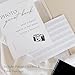 Wedding Guest Book With Clear Photo Corners Self Adhesive Stickers - Linen Photo Guestbook to Sign at Bridal Shower or Wedding Reception Party - 100 Pages - Half Blank and Lined Thick Paper Books
