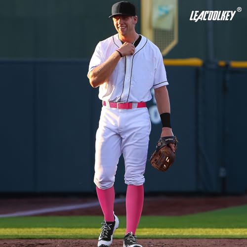 LEACOOLKEY Conjunto de meias de beisebol e cinto para adultos jovens softball, conjunto de cinto aju