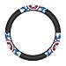 Plasticolor 006756R01 Black Steering Wheel Cover (Marvel Captain America Shield)