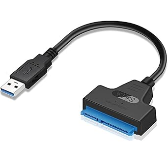 MESHIV-SATA to USB 3.0 Cable,USB to SATA III Hard Drive Adapter for 2.5 Inch SSD & HDD Data Transfer,Support UASP (Real USB 3.0),Black