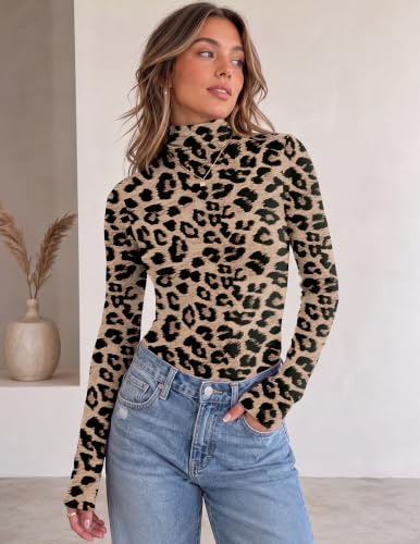 Ekouaer Womens Turtleneck Long Sleeve Shirts Basic Thermal Underwear Tops - image 2