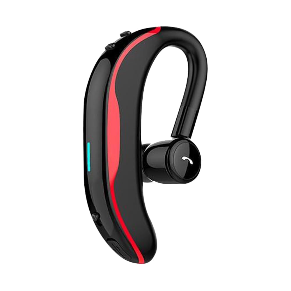 Auricolare Wireless Bluetooth 5.4 Mono/Indip. (L/R), 200h standby, ENC, HiFi, IPX4, 180° rotazione, 12g ultra-leggero, compatibile iOS/Android. Design ad aggancio.(rosso)