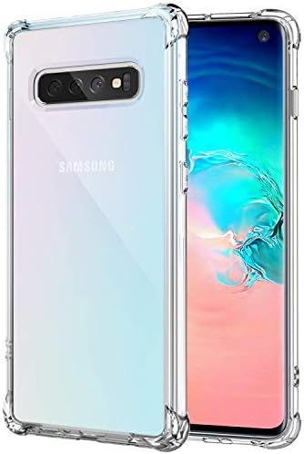 Galaxy S10 Case Ultra Crystal Clear Shockproof Bumper Protective Case for Samsung Galaxy S10 Transparent TPU Slim Fit Flexible Cell Phone Back Covers for Men Women Boys Girls Rubber Silicone Gel Soft…