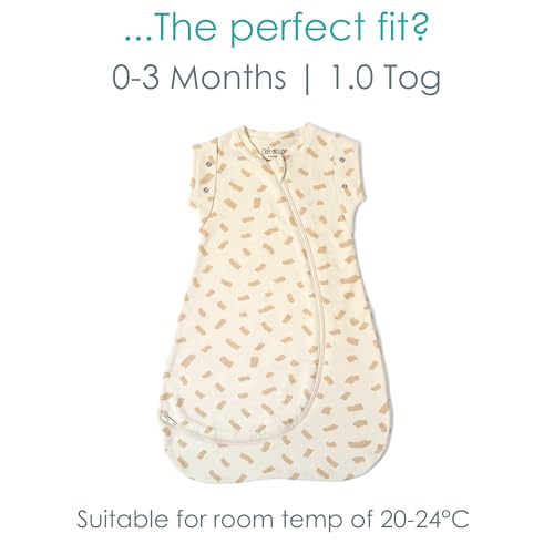 Clair de Lune Little Dreamers Luxury Organic Swaddle Bag (0-3 Months), Cream, 75 x 44 cm - Image 2
