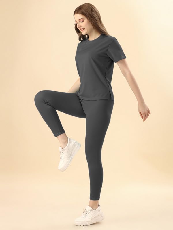 Image of DTR FASHION Cotton Blend Styled With Solid Lining Tracksuit | Co-ord Set For Women| Active Wear Suit Set For Women