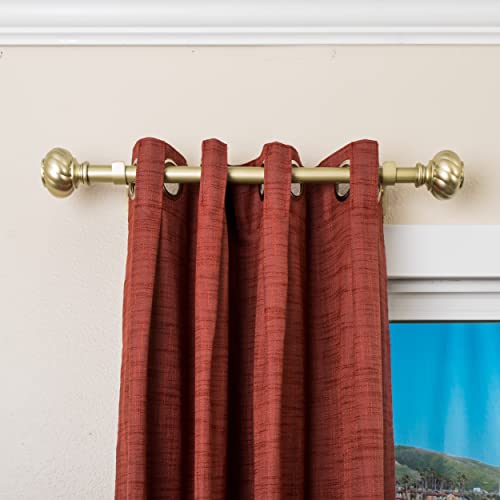 Decopolitan 1" Twist Knob Curtain Rod Pair, 12 to 20 Inches, Light Gold by Decopolitan - Image 4