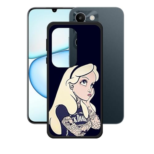 LCEHTOGYE �K�p Realme P4 Lite 5G�p�P�[�X�A�K�p Realme P4 Lite 5G (6,8")�ƌ݊����̂��钴���^�u���b�N�\�t�gTPU�V���R���Q���P�[�X�ی�J�o�[- WZ1