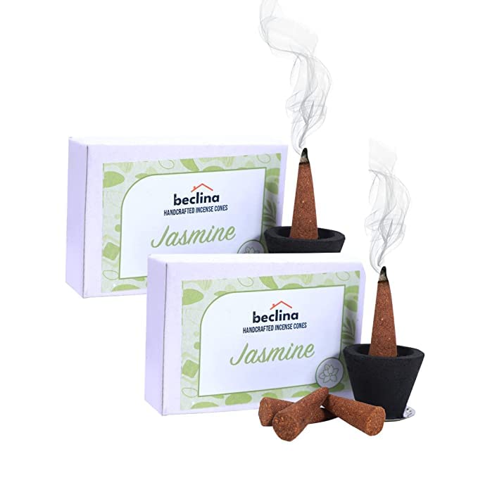Beclina Home Fragrance Incense Cones (Jasmine, Set of 2) Incense