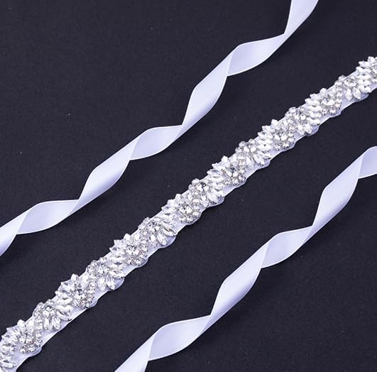 Bridal Belt Handmade Crystal Wedding Belt Sash Rhinestones Sash Belt for Bride Flower Grils Wedding Dress2