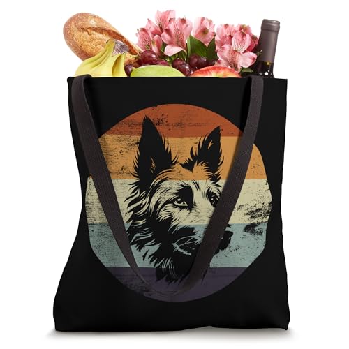 Bolso tote retro vintage con diseño de perro Berger Picard miniatura 4