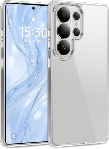 Image of ClearPC Clear Hard PC Case for Samsung Galaxy S26 Ultra, Anti-Yellow Transparent Back Cover, Anti-Scratch, Raised Camera Protection Shockproof Wireless Charging Compatible NonYellowing (Clear)