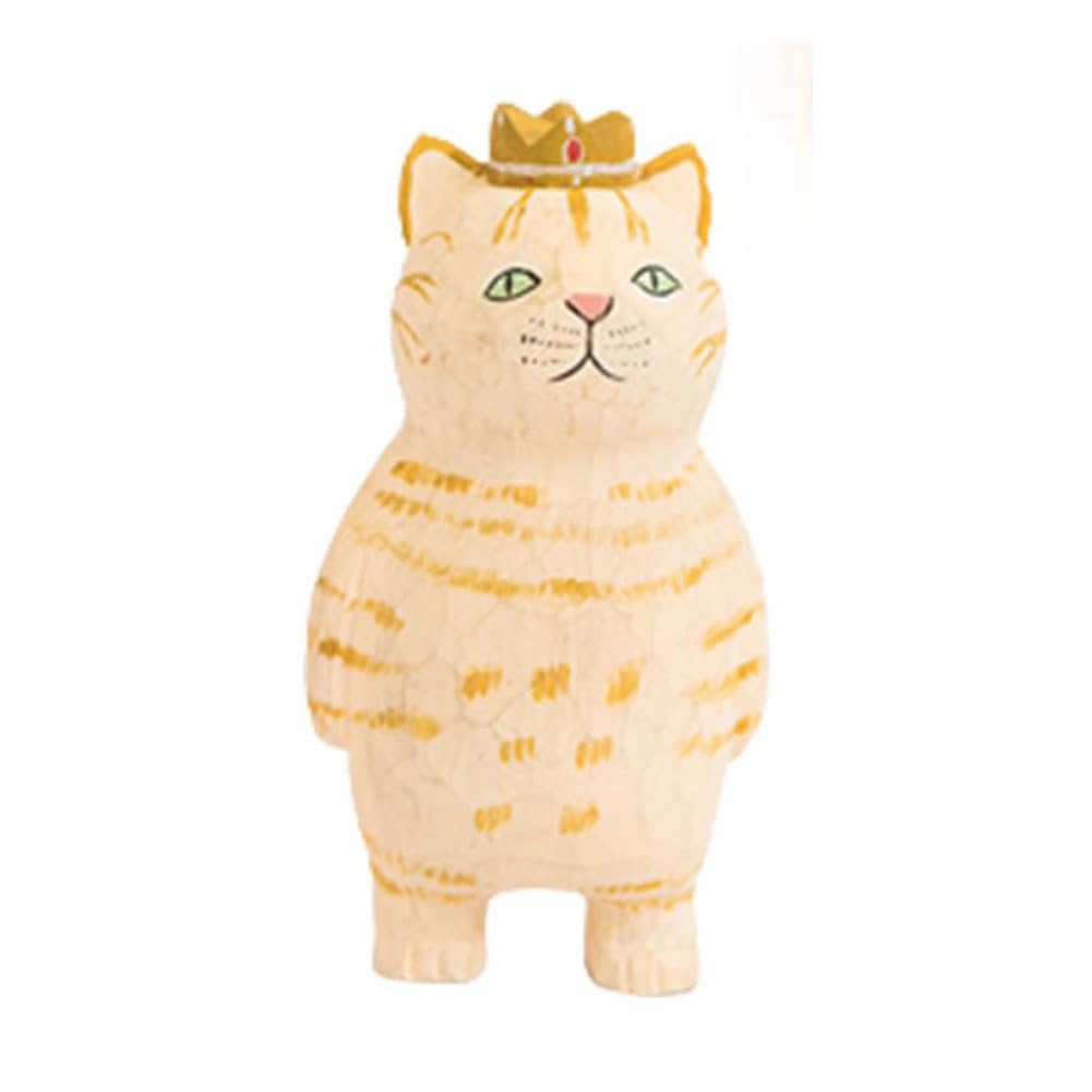 Amazon.co.jp: 木彫りの猫インテリア 置物 木製 彫刻 オブジェ
