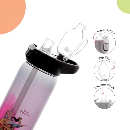 Image of SKi Homeware Impact Sipper Water Bottle, for School, Sports, Trek, Travel | Teens and Kids of all age groups | Leakproof, Light Weight, Pop-up Sipper with Handle, 750 ML, Princess