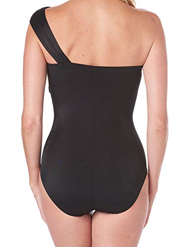 MagicSuit Women's Swimwear Solid Colorblock Goddess One Shoulder Underwire One Piece Swimsuit4