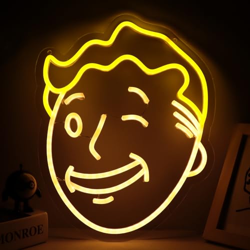 Image of WonderfulLife Game Character Boy Neon Sign for Gamer Zone Decor,Led Lights for Man Cave Gaming Room Internet Bar or Bedroom Decoration.5V USB Powered,Easy Hanging.