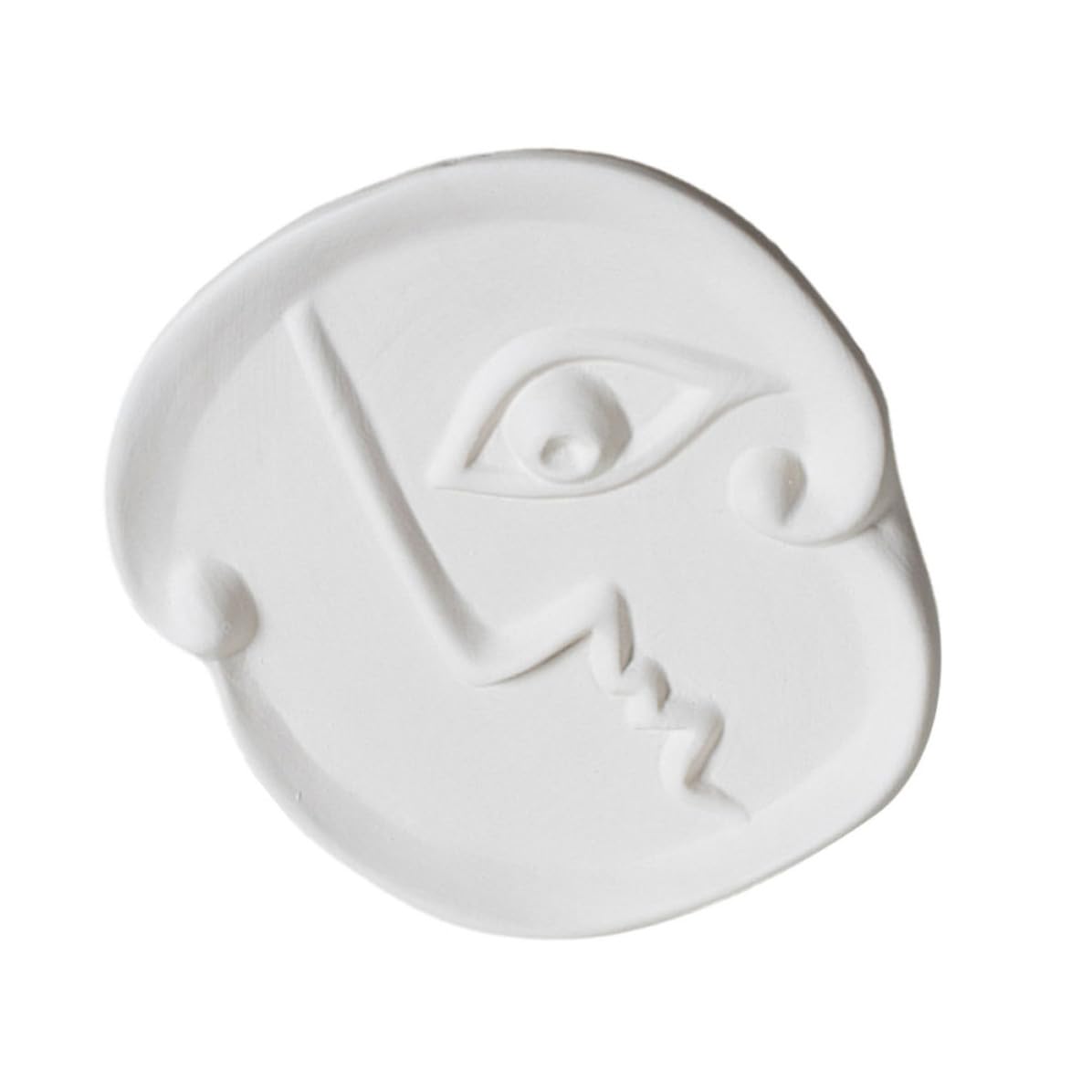 Jarrón de rostro abstracto beige ideal para decorar mesas de bodas y banquetes