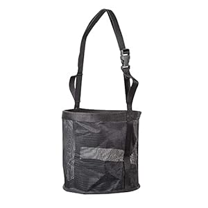 Nrkin Paard voederzak duurzaam linnen korrel voerzak met halsriem voerzak voerzak