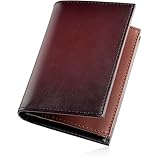 [東京下町工房] 名刺入れ メンズ 本革 【極上国産】 幅広タイプ 日本製 大容量 アンティークレザー (ボルドー)