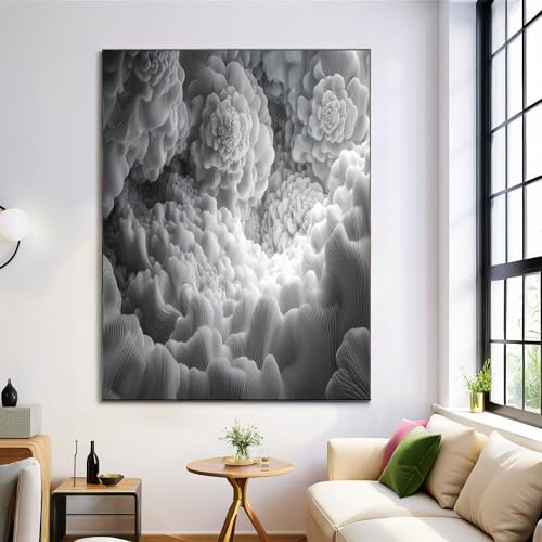 Peinture murale sphère spirale pour habiller un grand mur de séjour