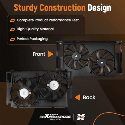 Image of maXpeedingrods 623290 Dual Radiator Cooling Fan Assembly for Toyota RAV4 L4 2.5L 2013-2019 Repalcement 1636336110, 167110V210