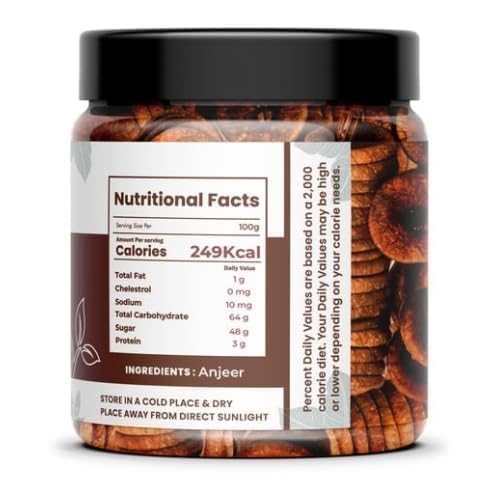 Image of Avogro Premium Dried Anjeer Figs 500GM | Soft & Juicy Naturally Dried Dry Fruit | No Added Sugar | Soft, Juicy and Naturally Dried Figs Dry Fruit