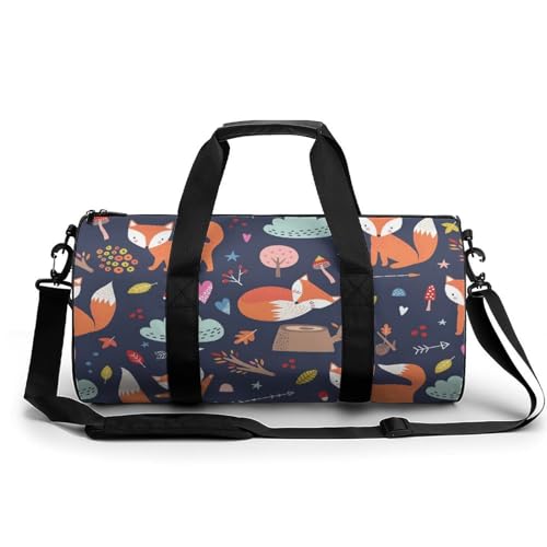 Sac de voyage renard caricatural idéal pour le camping et le week-end