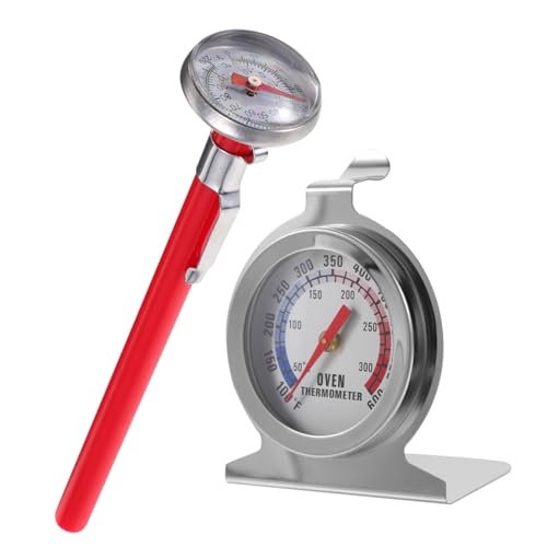 PRETYZOOM Oven Thermometer Accurate Food Thermometer for Cooking Multifunctional Kitchen Thermometer Easy Read Display