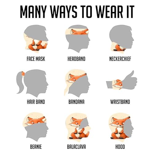 Máscara con cara de zorro de dibujos animados para clima frío, pasamontaña elástico para hombre y mujer, bandana cortavientos para motocicleta, ciclismo, esquí y fiestas miniatura 6