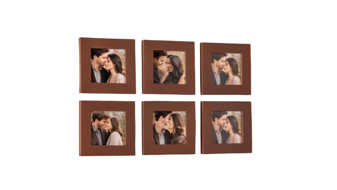 6 White Photo Frames - Acrylic Gallery Wall Set -6