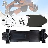Patineta eléctrica con control remoto, 4 modos de velocidad, velocidad máxima de 25 km/h, alcance máximo de 15 km, longboard eléctrico de arce de 7 capas para adultos principiantes y desplazamientos B