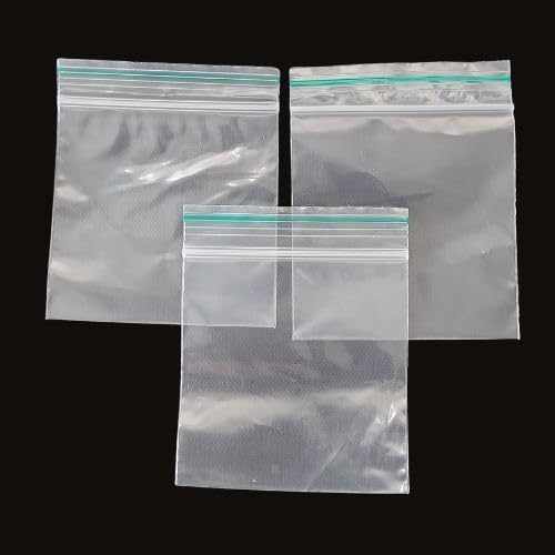 Grip Seal Bags, Clear Resealable Storage Bags, Pack of 100, Polythene Packaging for Food Storage, Jewellery (100mm x 200mm)
