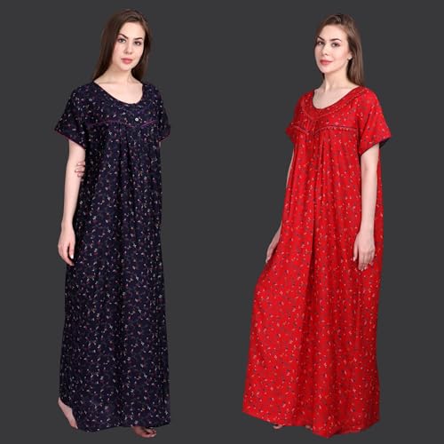 Image of Women's Alpine Floral Print Maxi Night Gown