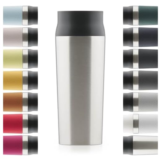 Blumtal Thermobecher 350 ml - Kaffeebecher to go aus Edelstahl - auslaufsicherer Isolierbecher kalt/heiß - Mug mit 360° Trinköffnung - Thermosbecher mit Quick-Press-Verschluss - Coffee Mug - Silber
