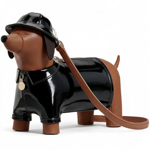 Image of Dog Shaped Purse, Novelty Handbag Shoulder Crossbody Bag