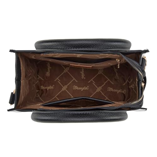 Image of Wrangler 3PCS Purses for Women Tote Bag Crossbody Handbag and Wallet Set with Guitar Strap