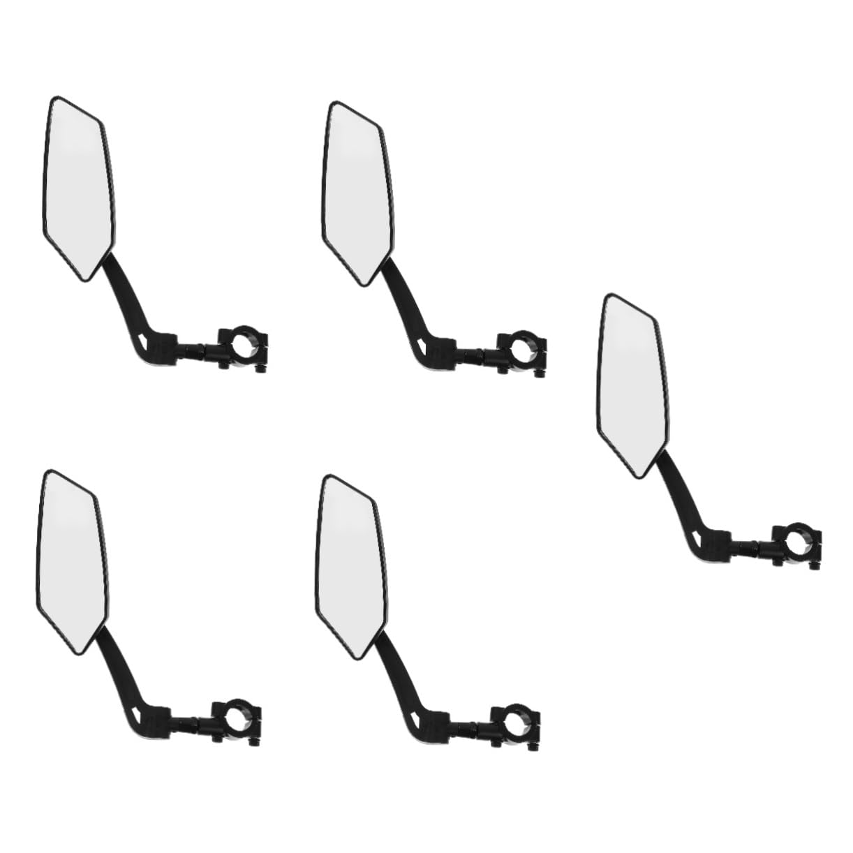Kisangel 5 Pièces Rétroviseur de Vélo Arrière à Large Angle pour Vélo de Montagne Miroir de Sécurité Accessoire de Cyclisme Compatible Plupart Modèles