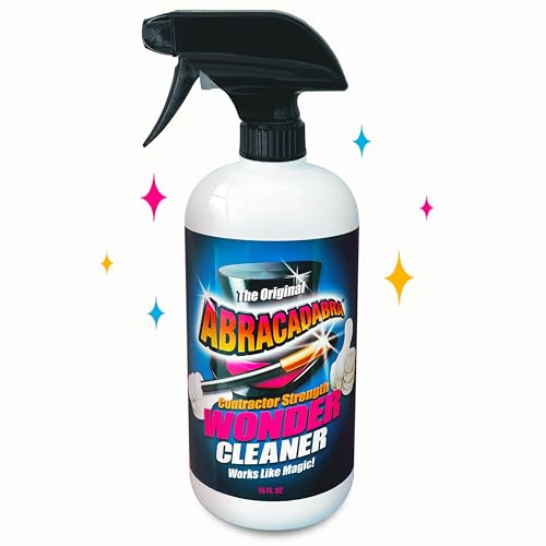 Abracadabra® Contractor Strength Wonder Cleaner - As Seen on TV - 16 fl oz - Gunk & Build up Remover - Removes Tar, Adhesives, Gum, Stickers, Sap, Oils & More on Most Surfaces - Better Stronger Faster