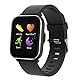Aiwa SW-100 Smartwatch für Herren und Damen, mit Oximeter (SpO2), 4,9 cm (1,69 Zoll), mit Pulsmesser, Schrittzähler, wasserdicht, IP68 für Android iOS (neu, 2 Gurte), Standard
