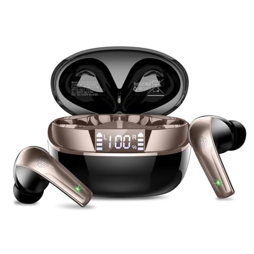 Wireless Earbuds, Bluetooth 5.4 Headphones In Ear, True Wireless Ear Buds HiFi Stereo Deep Bass with 4 ENC Noise Cancelling Mic, Bluetooth Ear Buds 47H Long Playtime LED IP7 Waterproof USB-C (Black)